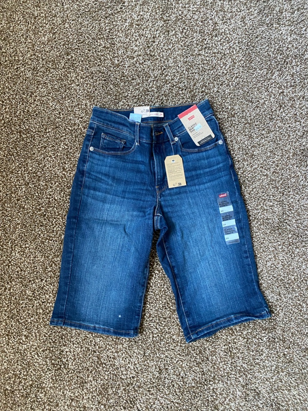 Levi's Dark Blue Denim Jean Shorts